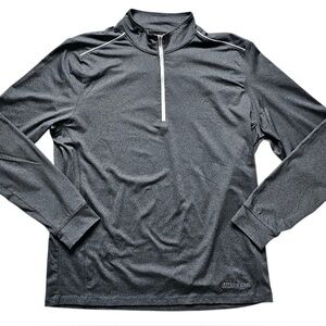 johnnie-O Men’s Lammie 1/4 Zip Up Prep-Formance Gray Pullover Athletic Fit Sz L